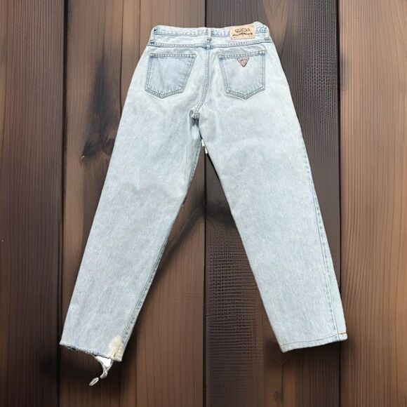 GUESS Denim - Vintage Guess‎ USA Jeans Size 1 Acid Wash Baggy 90s High Rise Taper Grunge